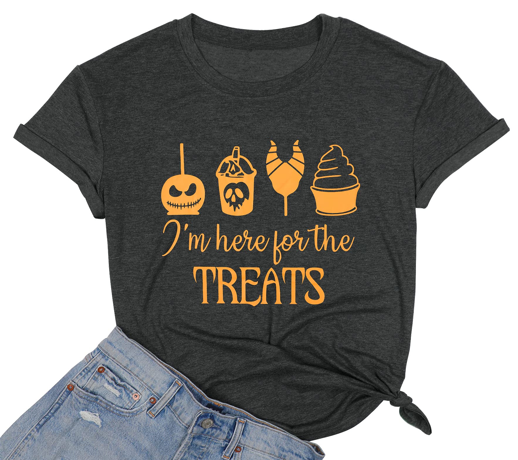 KIDDAD Women's Halloween Graphic T-Shirt - Bad and Boozy Short Sleeve Tee Top for Costume Parties & Spooky Celebrations