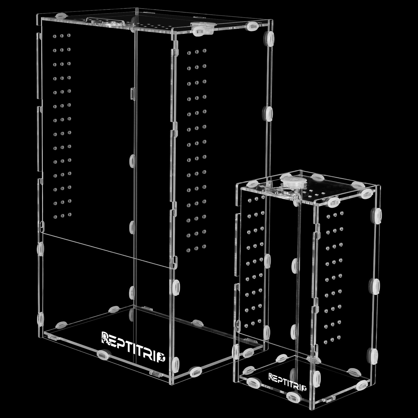 Premium 4x4x8 Acrylic Spider Terrarium - Jumping Spider & Tarantula Enclosure for Arthropods & Insects | Perfect for Pet Spiders, Breeding, and Educational Display