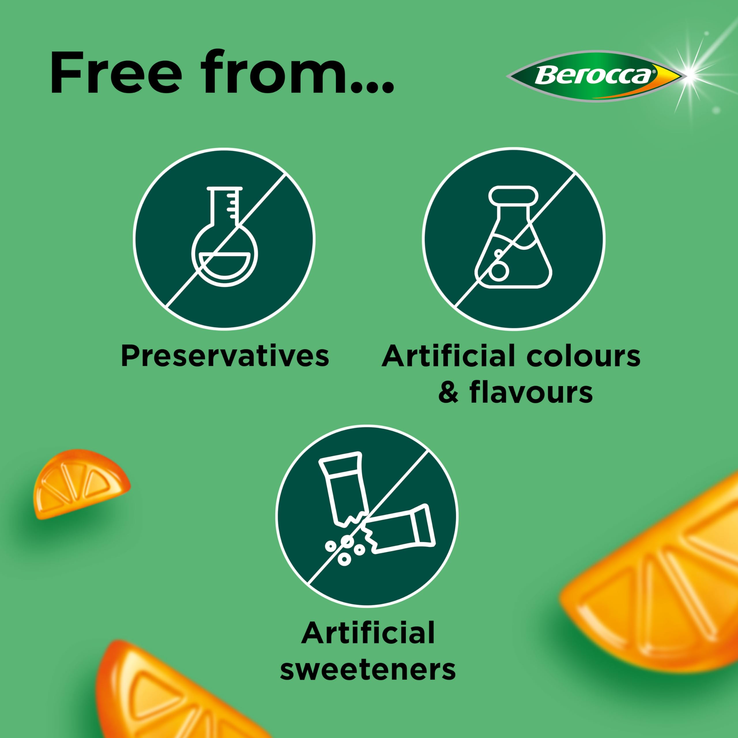 Berocca Immuno 60 Gummies - Orange Flavor Vitamin C & Zinc Supplement for Immune Support - Perfect for Daily Wellness & Travel Protection