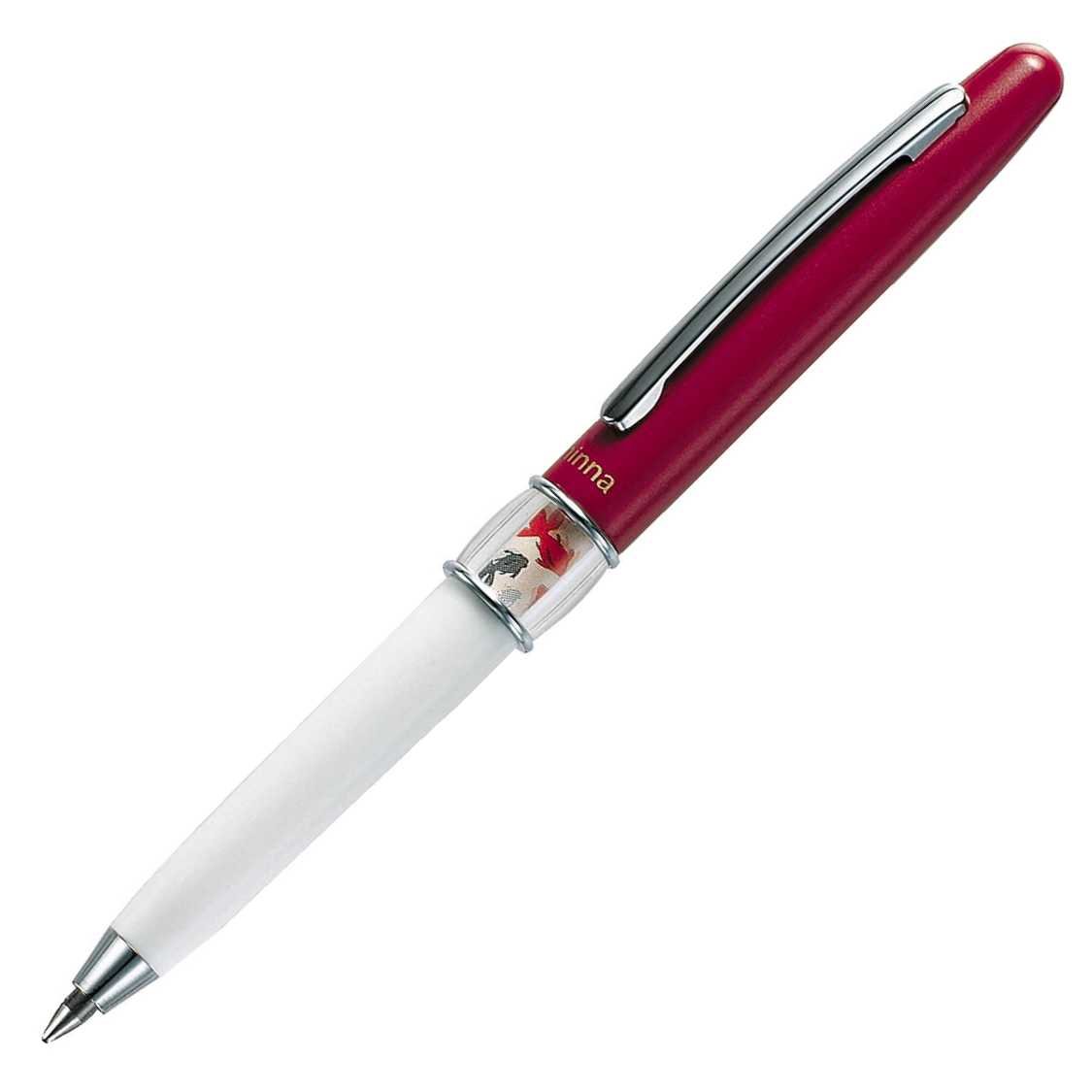 Zebra Minna Mini Ballpoint Pen 0.7mm - Japanese Print Design with Wine Cap & Black Ink (BA26-WR) - Perfect for Journaling, Note Taking & Gift Giving