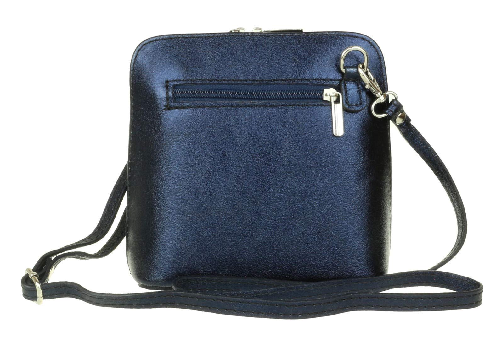 Women's Metallic Genuine Leather Crossbody Shoulder Bag - Fashionable Purse for Daily Use, Work, Travel & Evening Out
