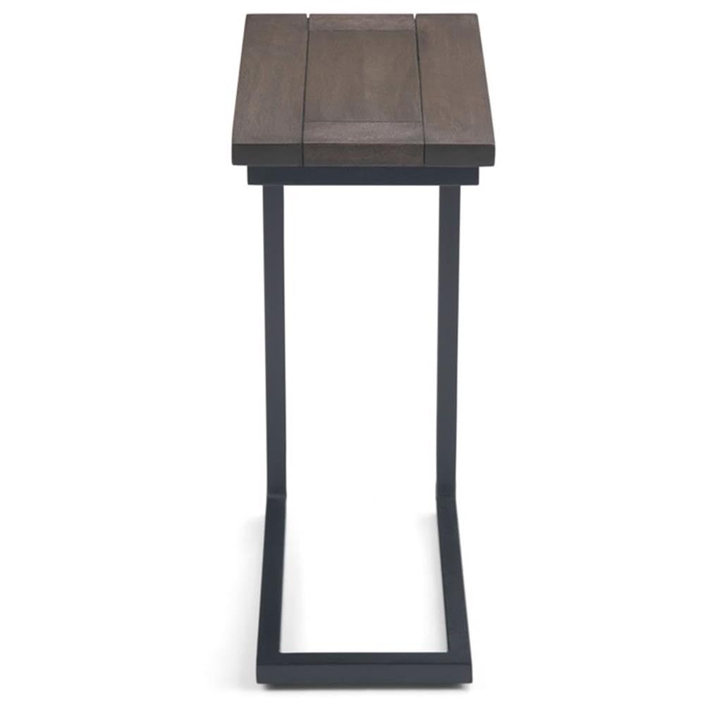 Trent Home Modern Walnut and Black End Table - Stylish Nightstand for Bedroom, Living Room, or Office