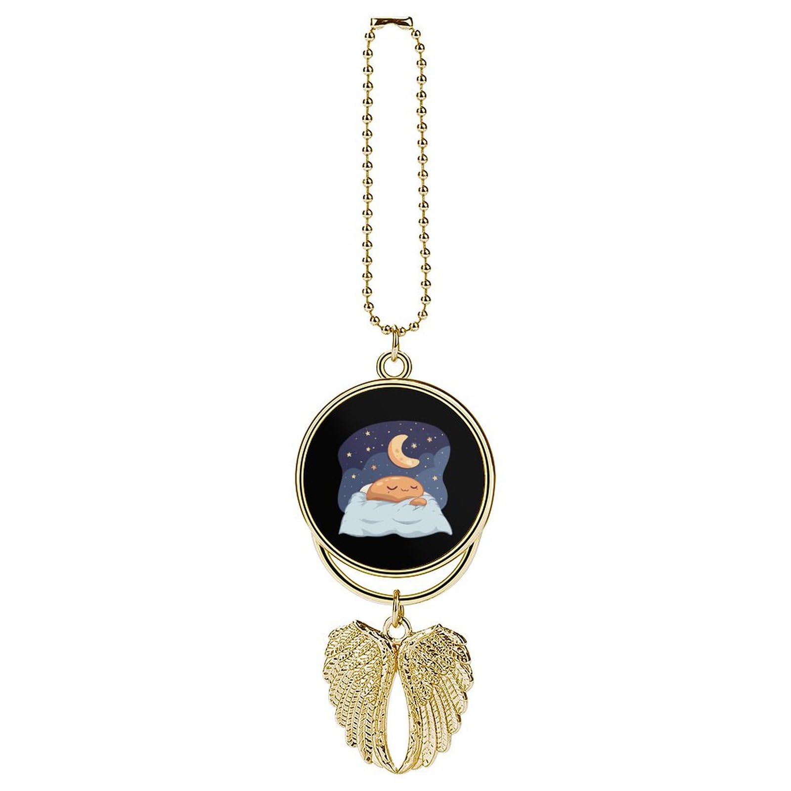 Premium Chocolate-Scented Car Hanging Decor - Angel Wings Mirror Pendant, Lucky Charm for Safe Travels & Stylish Interior Accessories | Perfect for Gifts, Commuting, and Road Trips