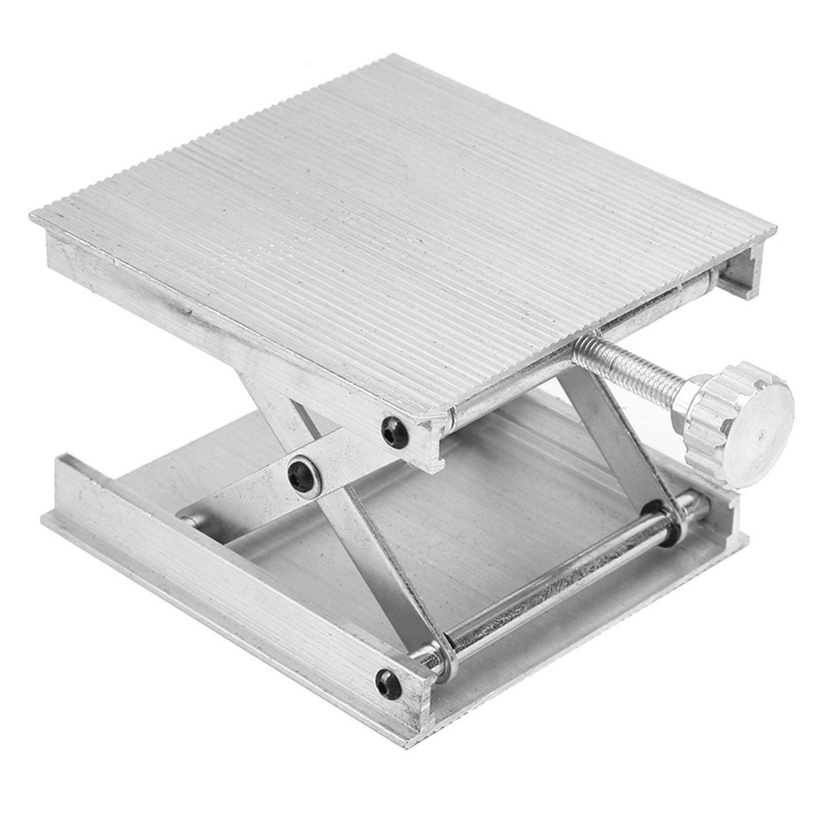 90×90mm Adjustable Lab Scissors Jack Lift Platform - Universal Lift Table for Lab Equipment & Workbench - Perfect for Microscopes, Electronics Repair & Precision Work
