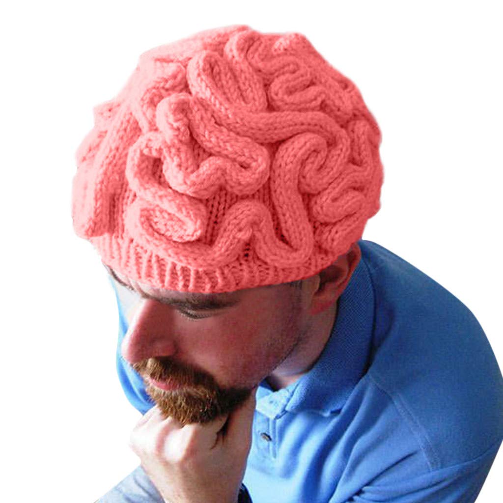 Funny Halloween Hats for Women & Men - Creative Knit Brain Tissue & Poop Costume Caps - Perfect for Halloween Parties, Cosplay & Spooky Events