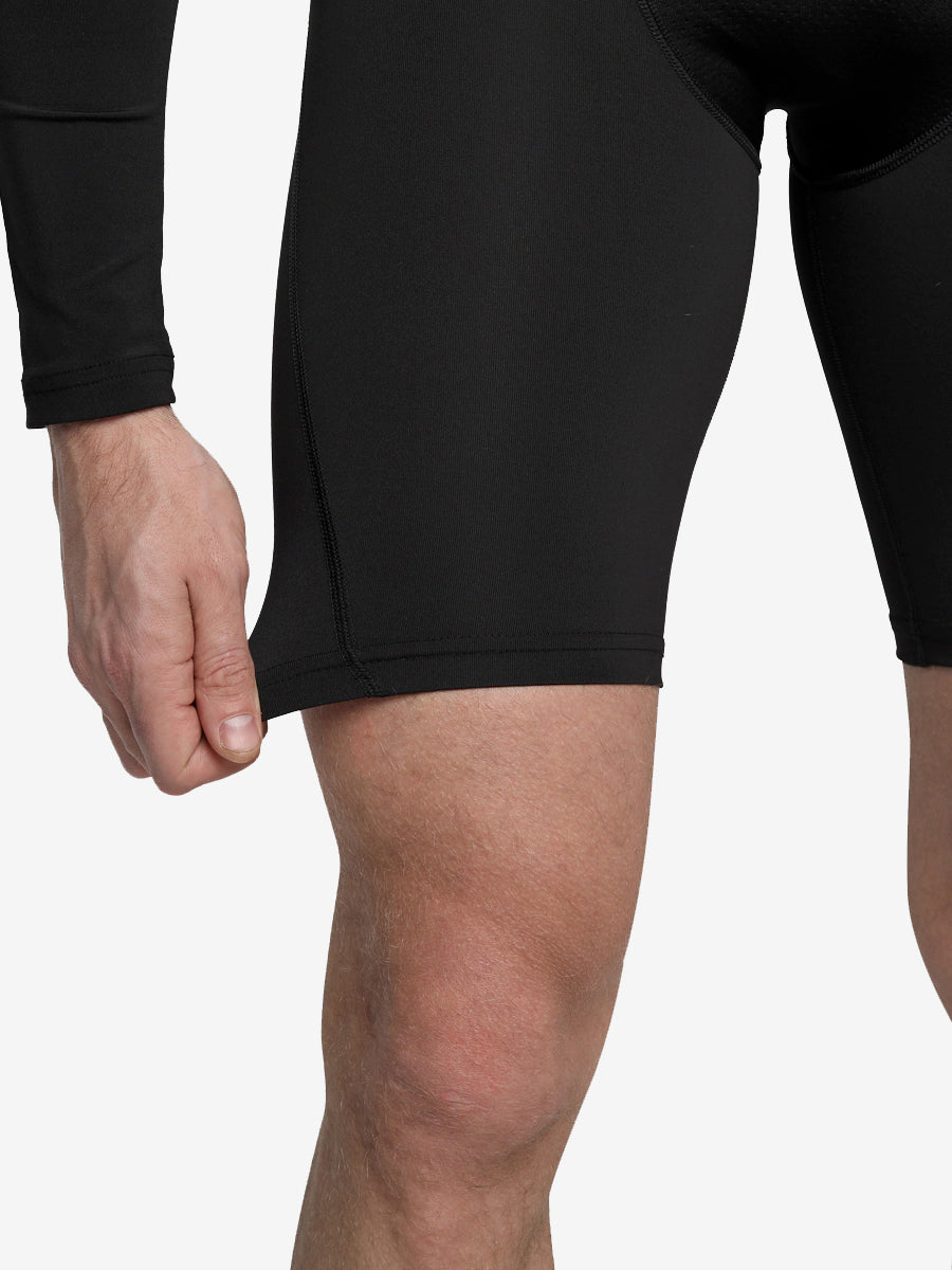 Shrey Intense Compression Shorts for Men & Women - High Performance Workout Shorts, Moisture Wicking & Breathable - Black - Ideal for Running, Gym Training & Sports Activities