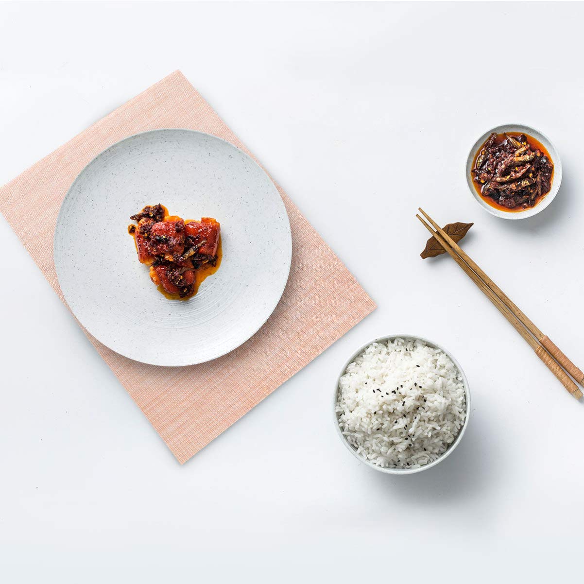 6-Piece Non-Slip PVC Table Placemats Set - Waterproof Heat-Resistant Dining Mats for Restaurant, Hotel & Home Use - Perfect for Everyday Meals, Parties & Formal Dining Settings