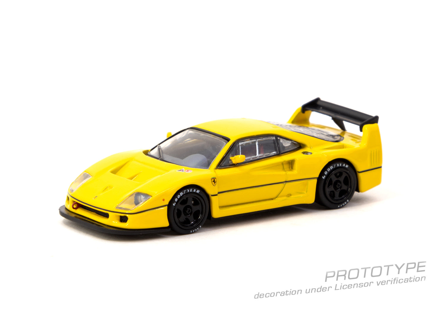 Tarmac Works 1/64 Scale Ferrari F40 LM Diecast Model Car - Yellow Limited Edition Collectible for Display & Racing Enthusiasts