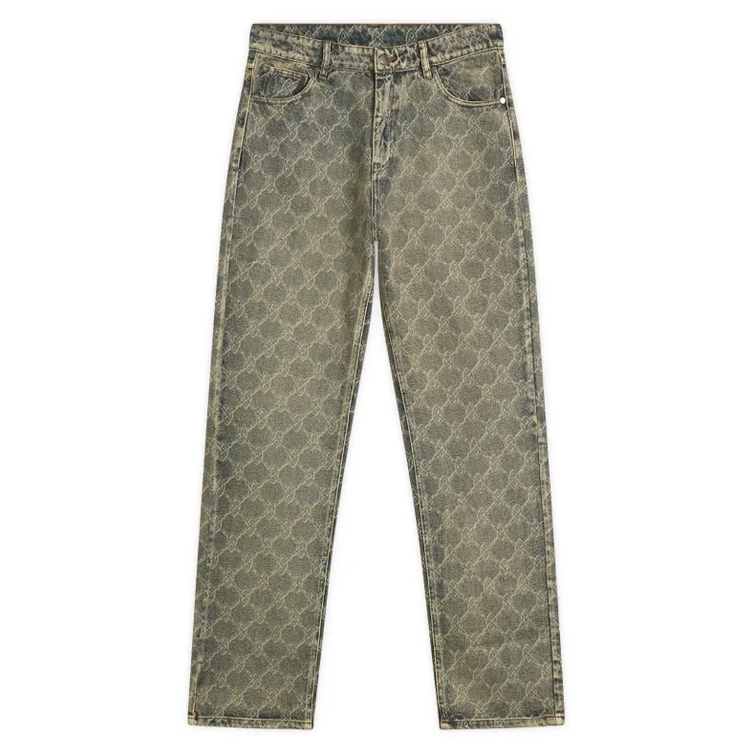 Shield Laser Washed Jeans for Men - Premium Distressed Denim Pants for Casual Wear & Street Style