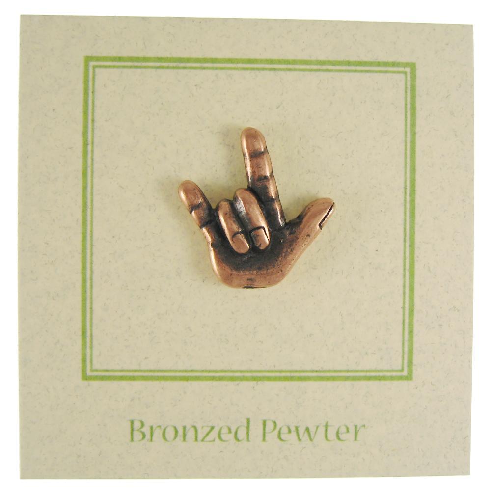 Stylish 'I Love You' Copper Lapel Pin - Elegant Brooch for Suits, Jackets & Hats - Perfect for Weddings, Anniversaries & Romantic Gifts
