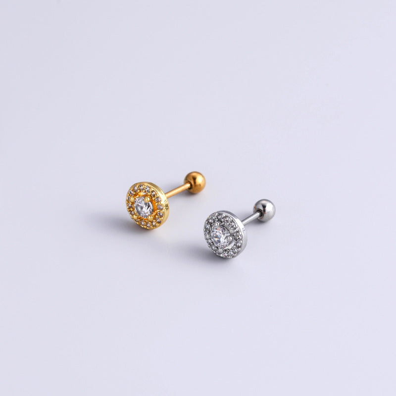 20G Cartilage Surgical Steel Tiny Flower & Butterfly Earrings - Conch & Ball Back Stud Earrings for Women | HSPJ892 | Perfect for Daily Wear, Parties & Gifts