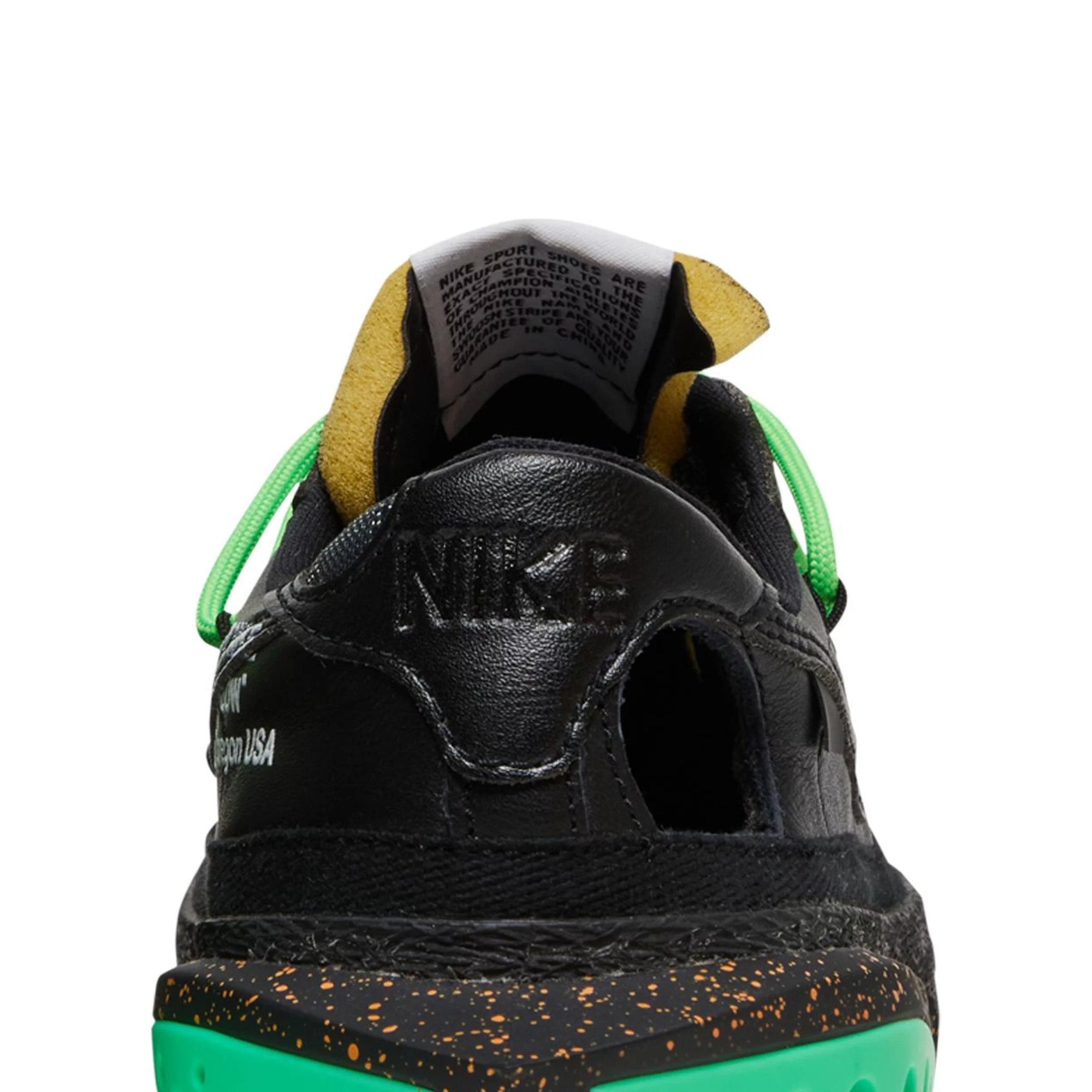 Nike Blazer Low x Off-White 'Black Electro Green' Sneakers (2022) - Men's Streetwear Fashion Shoes for Casual Wear & Urban Style