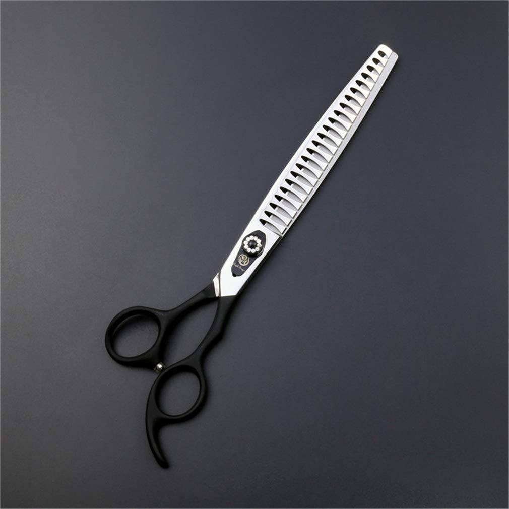 8.0 Inch Professional Stainless Steel Pet Grooming Scissors Kit - Straight & Thinning Shears for Dogs Cats Grooming | Pet Barber Shop & Home Use Trimming Tools