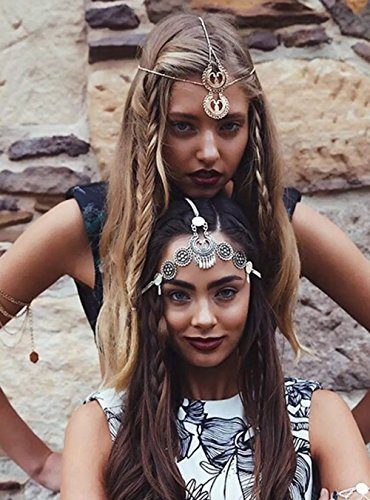 Vintage Metallic Rhinestone Head Chain - Boho Hair Accessory for Women, Bridal Headpiece, Festival Jewelry - Perfect for Weddings, Parties & Music Festivals