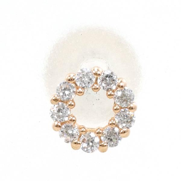 14K Yellow Pink Gold Zircon Earrings for Women - Elegant Cubic Zirconia Stud Earrings - Perfect for Wedding, Party & Everyday Wear