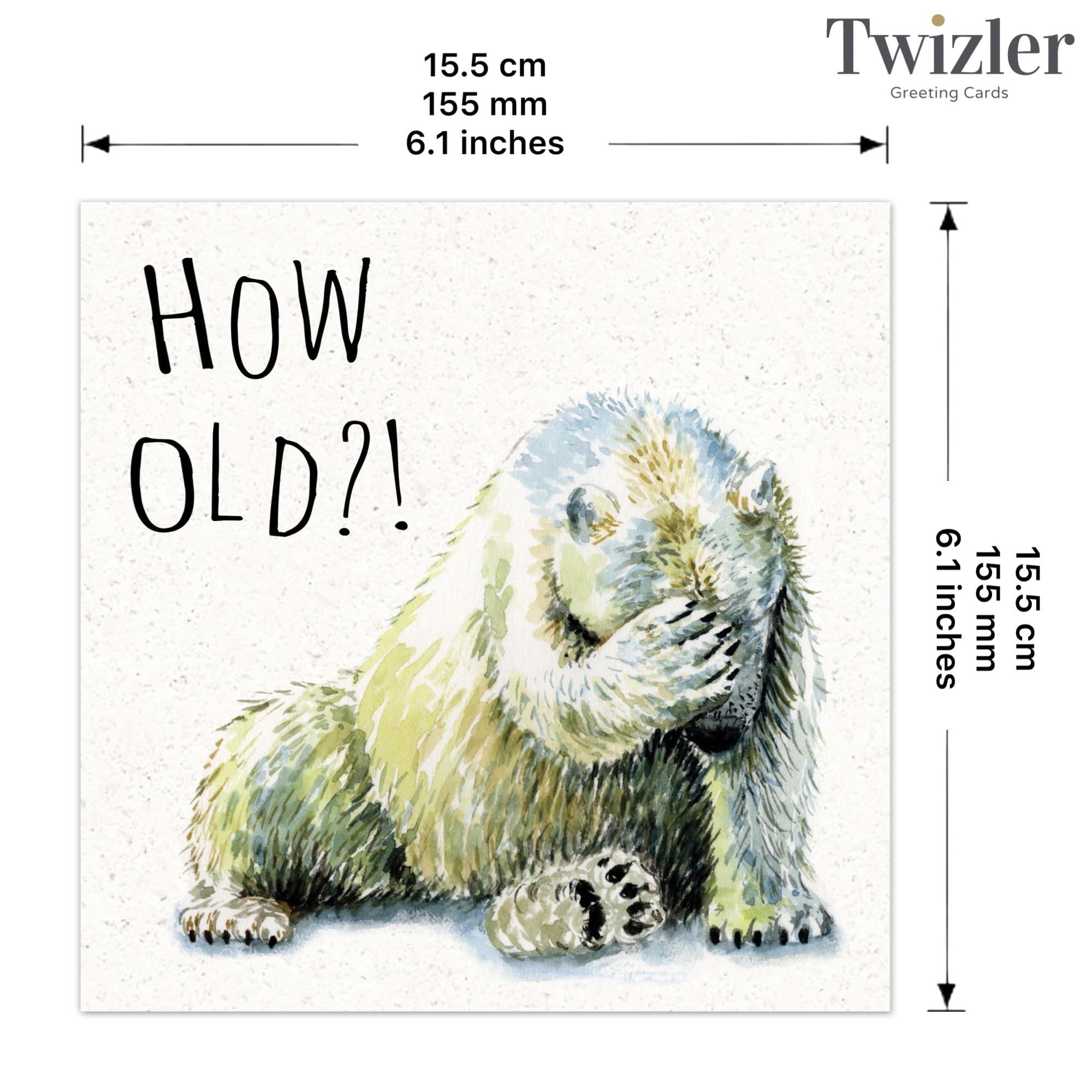 Funny Polar Bear Birthday Card for Men & Women - Hilarious Birthday Greeting Card for Him or Her - Perfect for Friends, Coworkers & Family - Great for Office Celebrations & Surprise Parties