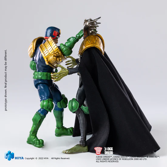 PRE ORDER - Hiya 1/18 Scale 4-Inch Judge Dredd Action Figure - Exquisite Mini Series Collectible - Gaze Into The Fist of Dredd - Perfect for Display, Collecting & Action Figure Battles