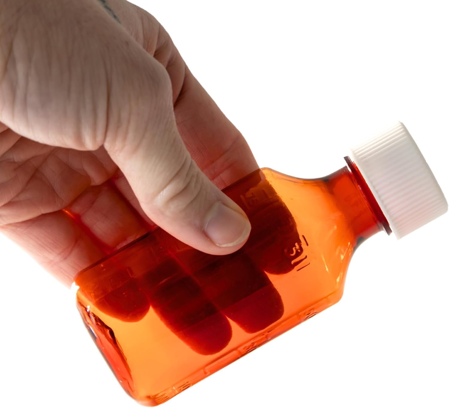 Child Resistant 2oz Empty Plastic Amber Medicine Bottles - Case of 100 Oval Prescription Dispensing Bottles with Safety Lids for Light-Sensitive Pharmacy Storage | Perfect for Home Medication Organization & Professional Pharmacy Use
