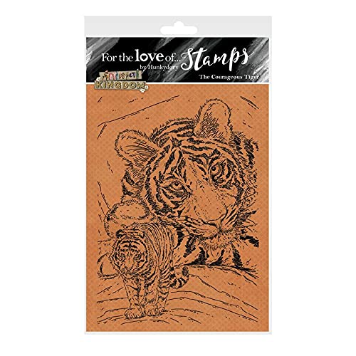 Courageous Tiger A6 Stamp Set for Card Making, Scrapbooking & DIY Crafts - Premium Rubber Stamps for Handmade Greeting Cards, Invitations & Art Journals