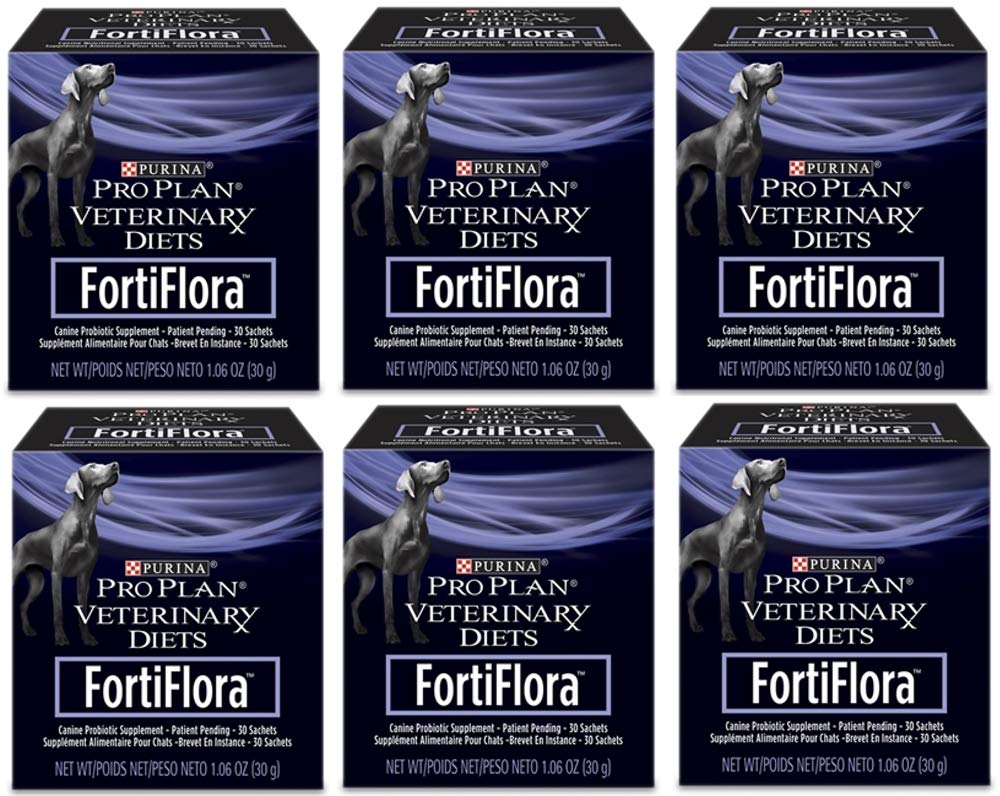 Purina Pro Plan FortiFlora Probiotic Supplement for Dogs - 30 Pack (Pack of 6) | Supports Digestive Health & Immune System | Ideal for Dogs with Diarrhea or Sensitive Stomachs