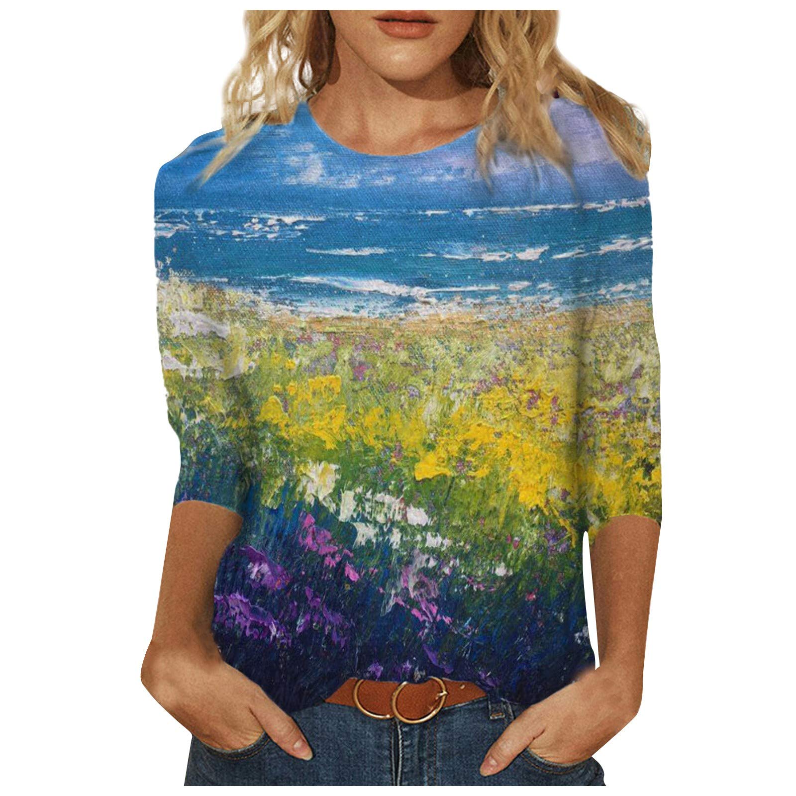 Vintage Women's Crewneck Sweatshirt - Soft Cotton Printed Pullover with Mid-Length Sleeves | Trendy Casual Tops for Women | Perfect for Coffee Dates, Shopping & Weekend Outings | Cozy Fall & Spring Fashion Essential | Street Style & Brunch Outfits | Great for Layering with Jeans or Leggings | Ideal for Daily Wear, Office Casual & Travel Comfort | Versatile for Work, Date Night, Weekend Getaways & Seasonal Layering