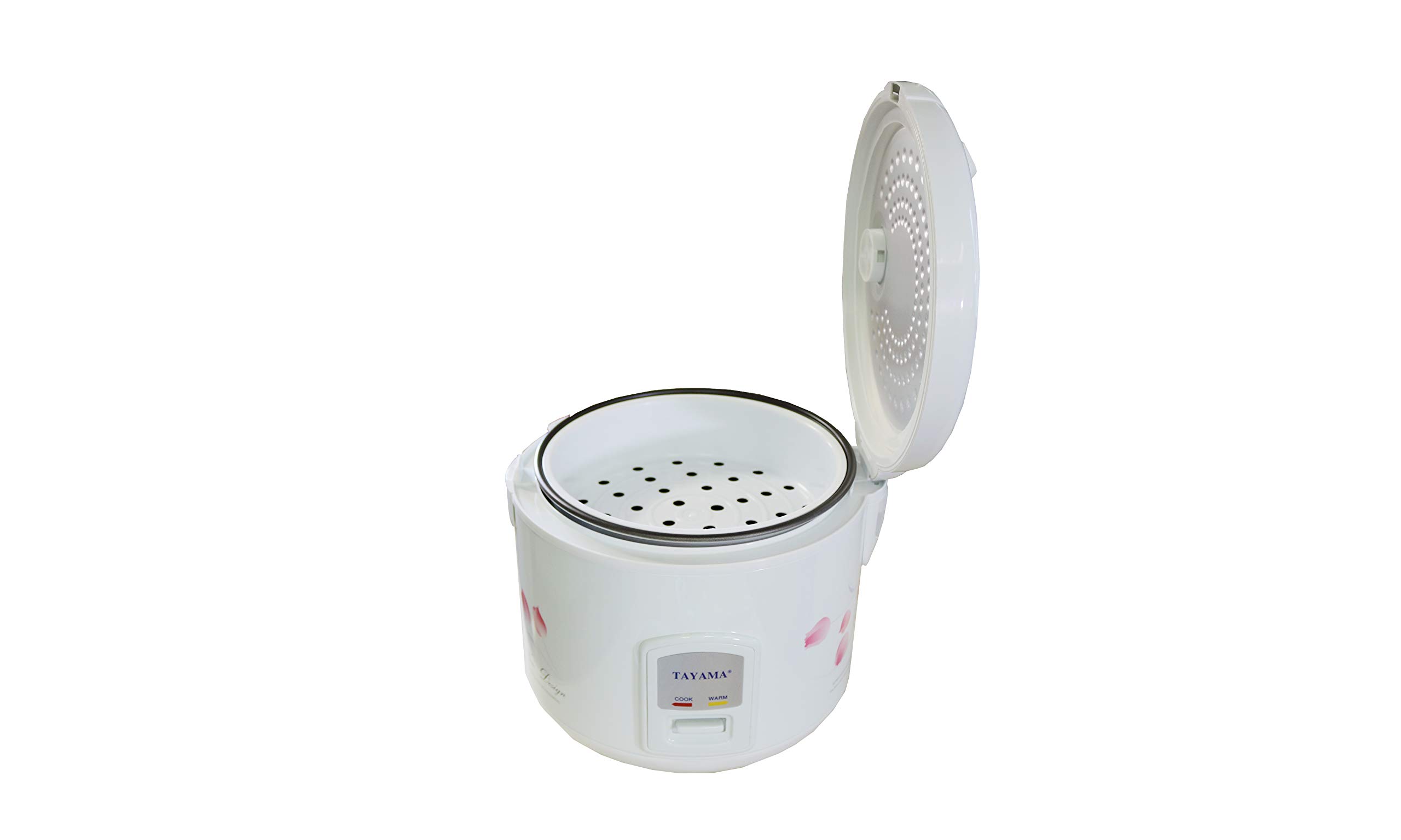 TRC-08 8-Cup Rice Cooker with Steam Basket - Cool Touch Exterior, Keep Warm Function - Perfect for Family Dinners, Meal Prep & Small Kitchens