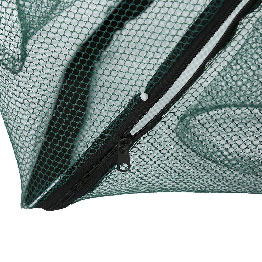 Foldable Fishing Net Trap with 6/12 Holes - Automatic Shrimp & Crab Catcher, Nylon Collapsible Fish Trap for Freshwater & Saltwater Fishing - Perfect for Camping, Boating, and Outdoor Adventures (6 Holes)