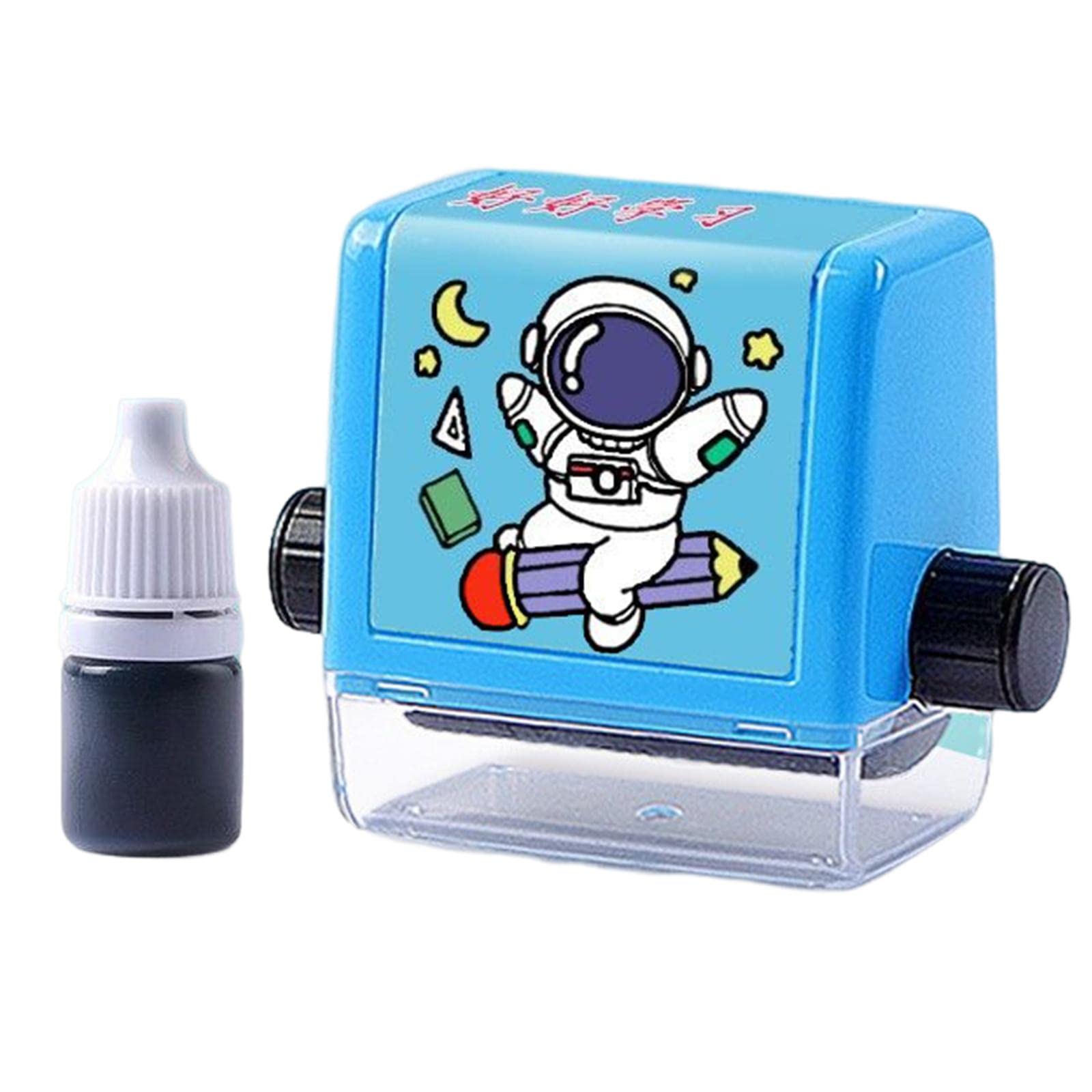SM SunniMix Roller Digital Teaching Stamp - Blue Teacher Grading Stamp for Classroom, Homework & Parent Communication - Perfect for Teachers, Homeschooling & School Supplies Organization