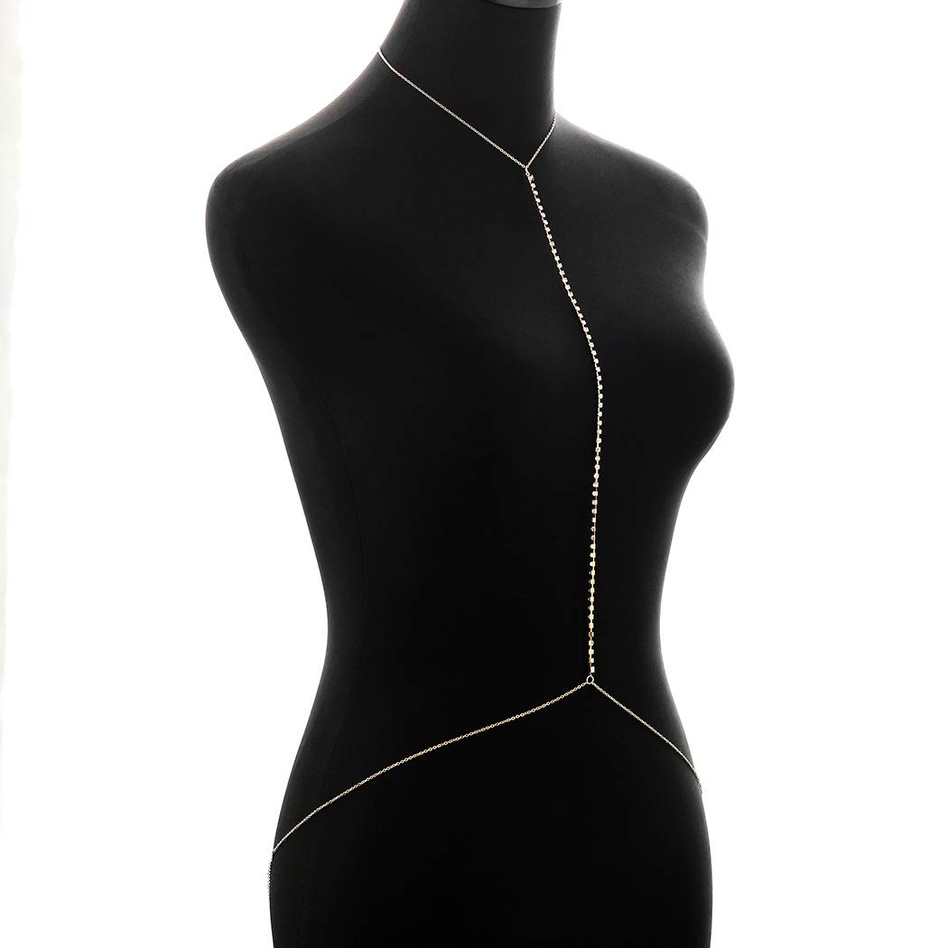 Sparkling Rhinestone Body Chains for Women - Sexy Belly Jewelry for Beach, Festival & Party Outfits | Elegant Waist Accessories for Bikini, Swimwear & Evening Wear