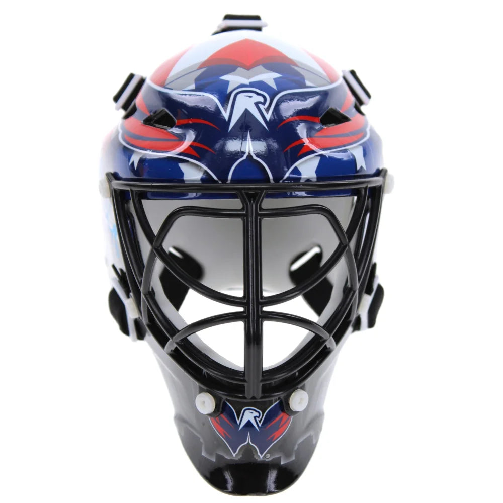 Logan Thompson Autographed Washington Capitals Mini Goalie Mask - Signed NHL Hockey Helmet with IGM COA - Perfect for Hockey Fans, Collectors & Sports Memorabilia Displays