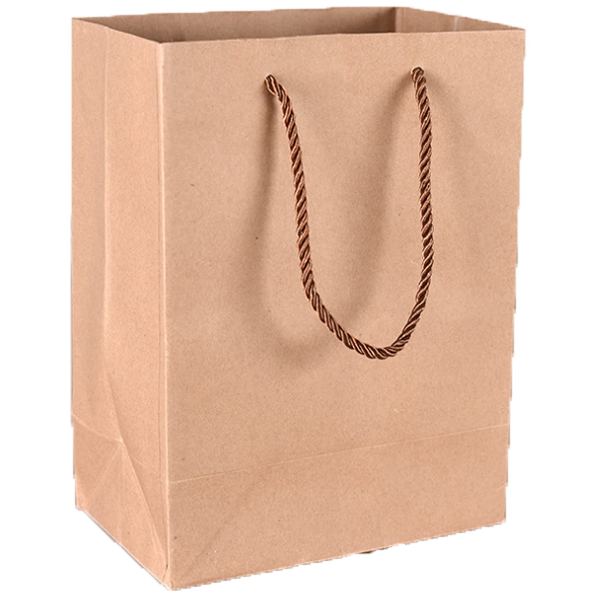 AROEVE Eco-Friendly Paper Bags - Reusable Kraft Shopping Bags for Groceries, Gifts & Parties | Perfect for Retail Stores, Farmers Markets & Sustainable Packaging