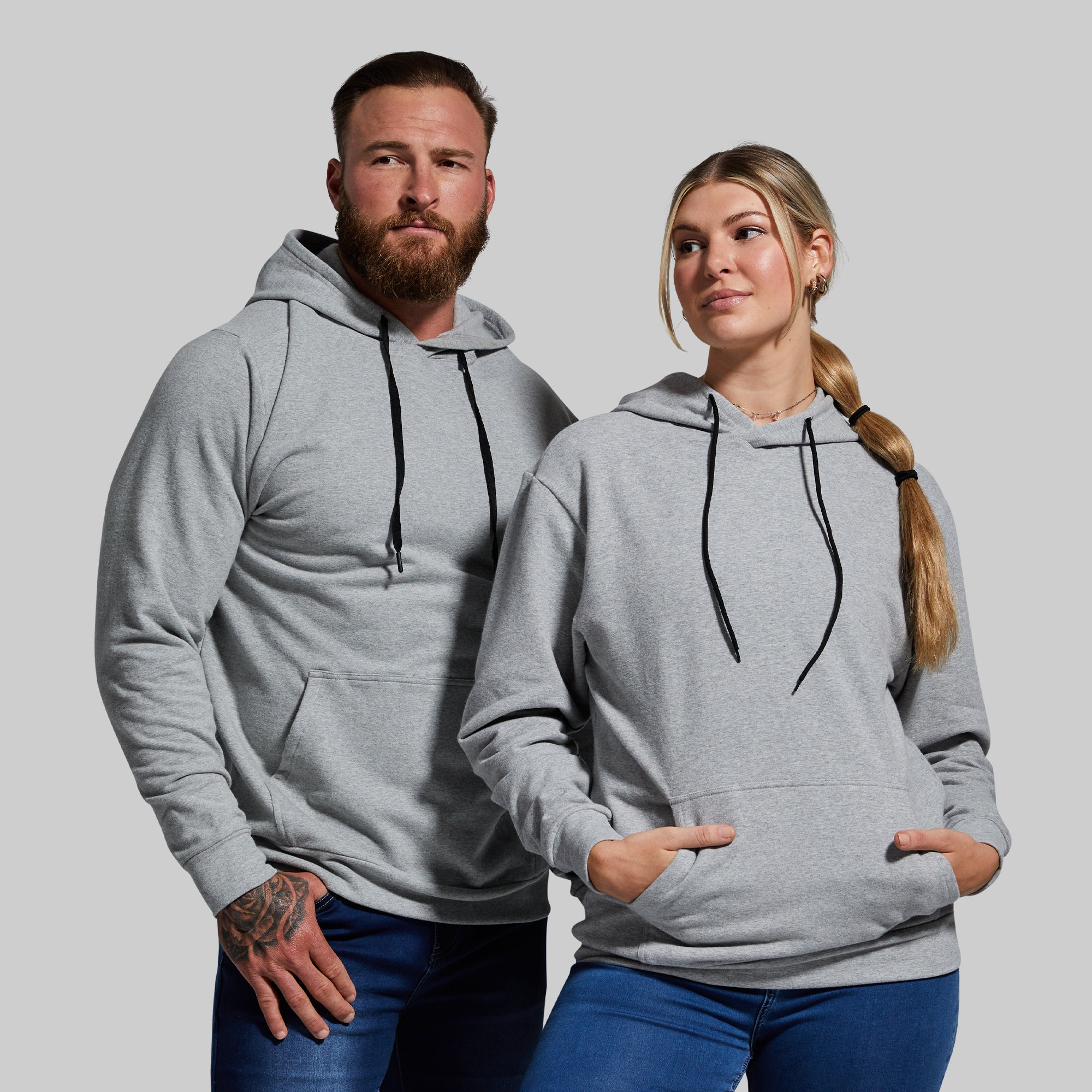Premium Unisex Hoodie - Soft & Comfortable Heather Grey Pullover for Men & Women - Perfect for Casual Wear, Gym, and Outdoor Activities