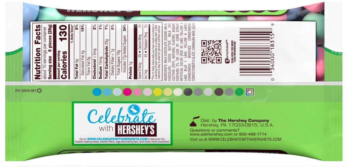 Hershey's Easter Egg 4-Pack Bundle - Milk Chocolate, Extra Creamy, Candy Coated & Cookies 'n' Creme - 10 oz Bags - Perfect for Easter Gifts, Party Favors & Holiday Treats