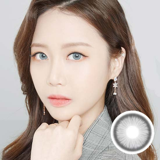 Haru Gray Contact Lenses (2 Pack) - Monthly Disposable - Buy 1 Get 1 Free - Perfect for Cosplay, Halloween & Special Events