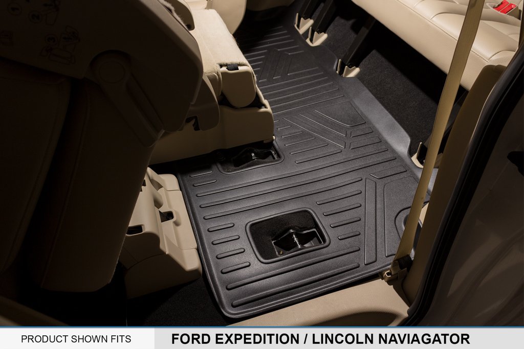 MAXLINER All-Weather Floor Mats for 2007-2017 Ford Expedition EL & Lincoln Navigator L - 3rd Row Custom Fit Car Floor Liners, Black - Perfect for Family Road Trips, School Runs, and Outdoor Adventures