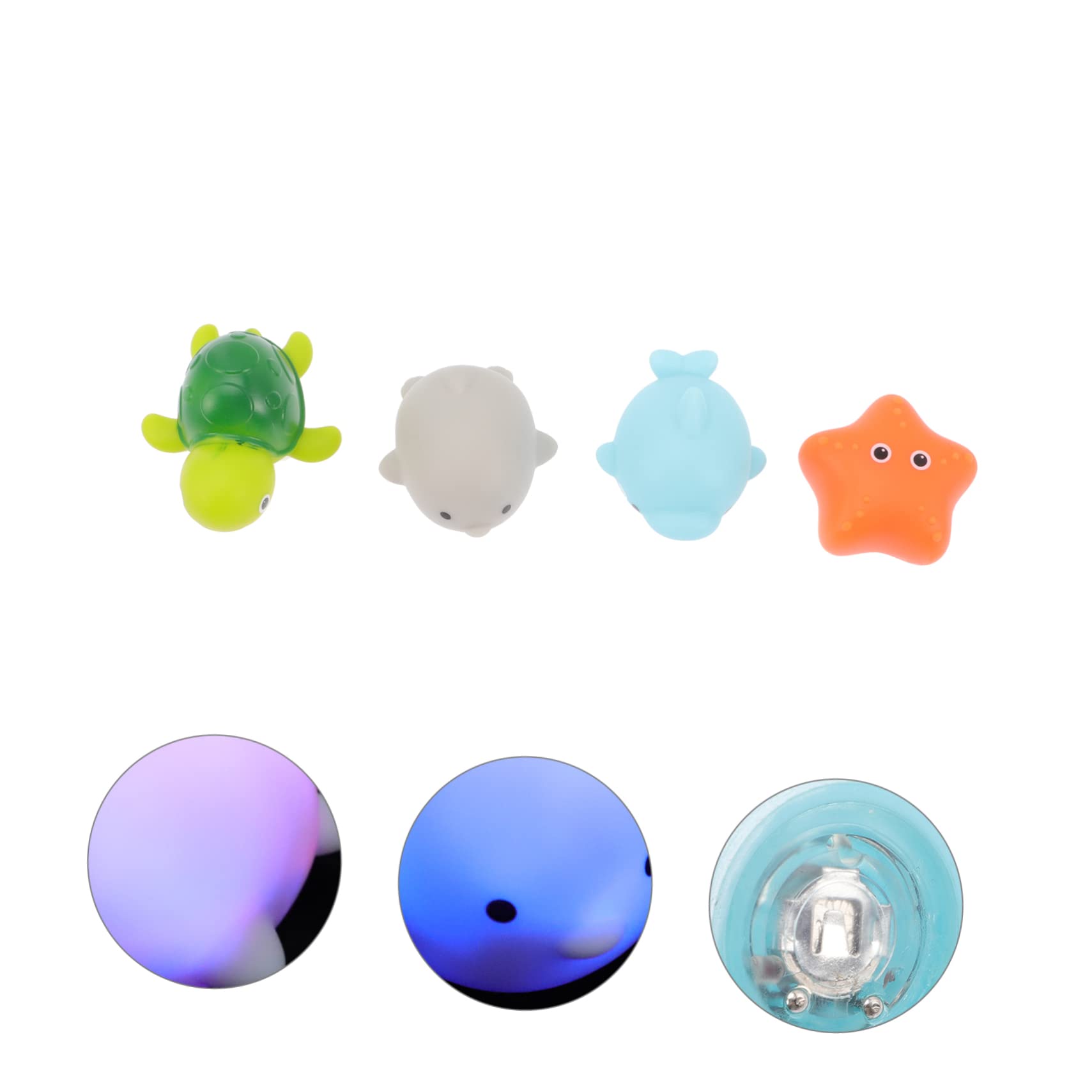 HEMOTON 20-Pack LED Bath Toys for Kids - Glow in The Dark Floating Water Toys for Bathtub Fun, Pool & Sensory Play - Perfect Toddler Bath Time & Swimming Pool Activity Toys