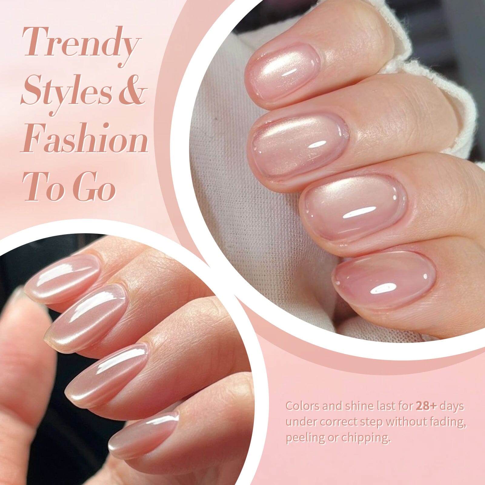 Nude Moonlight Cat Magnetic Gel Polish MY272 Delight 15ml - Long Lasting Cat Eye Nail Polish for Manicure & Pedicure - Perfect for Parties, Weddings, and Special Occasions