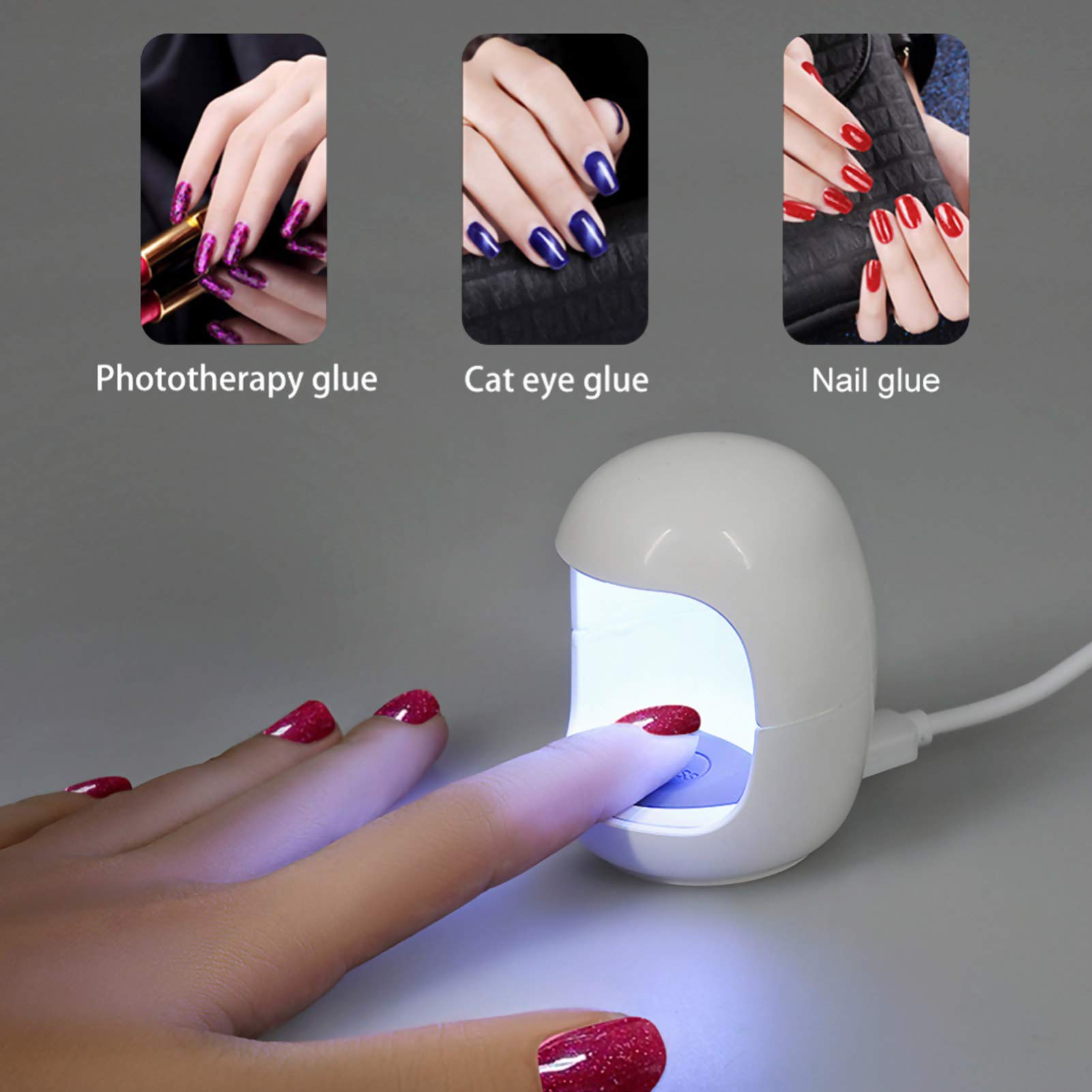 Professional UV LED Nail Lamp Dryer - 3W Nail Polish Curing Light with 2 Timer Settings, Salon Quality Manicure Tool for Gel Nails, Perfect for Home Use & Birthday Gifts (White) - Layfoo | Great for Nail Salons, DIY Manicures & At-Home Nail Care