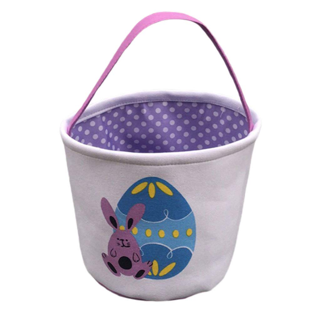 IMIKEYA Easter Candy Basket - Adorable Rabbit Egg Design Candy Bucket, Easter Treat Tote Bag for Egg Hunts, Party Favors & Holiday Gifts (Perfect for Easter Celebrations, Kids' Parties & Spring Festivities)