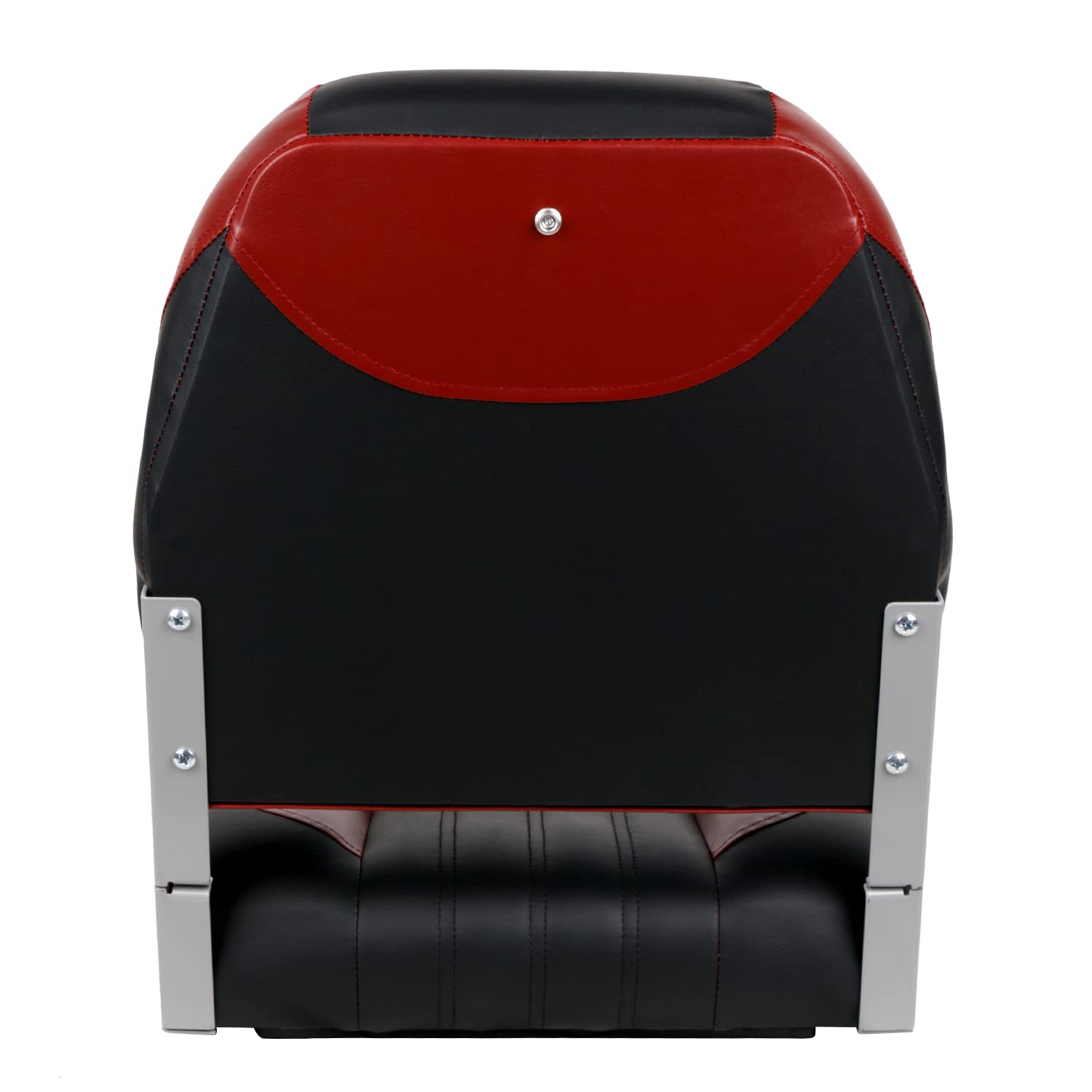 XGEAR Deluxe Low/High Back Adjustable Boat Seat with Fold-Down Design - Comfortable Fishing Seat for Boats, Kayaks & Pontoon - Perfect for Fishing, Cruising & Water Sports