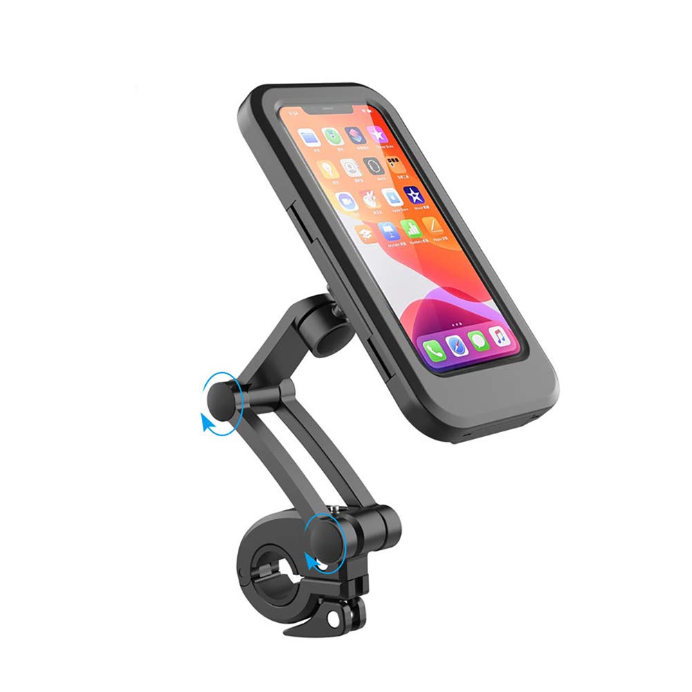 Universal Waterproof Bike Phone Holder - 360° Rotatable Adjustable Motorcycle Phone Mount for 4