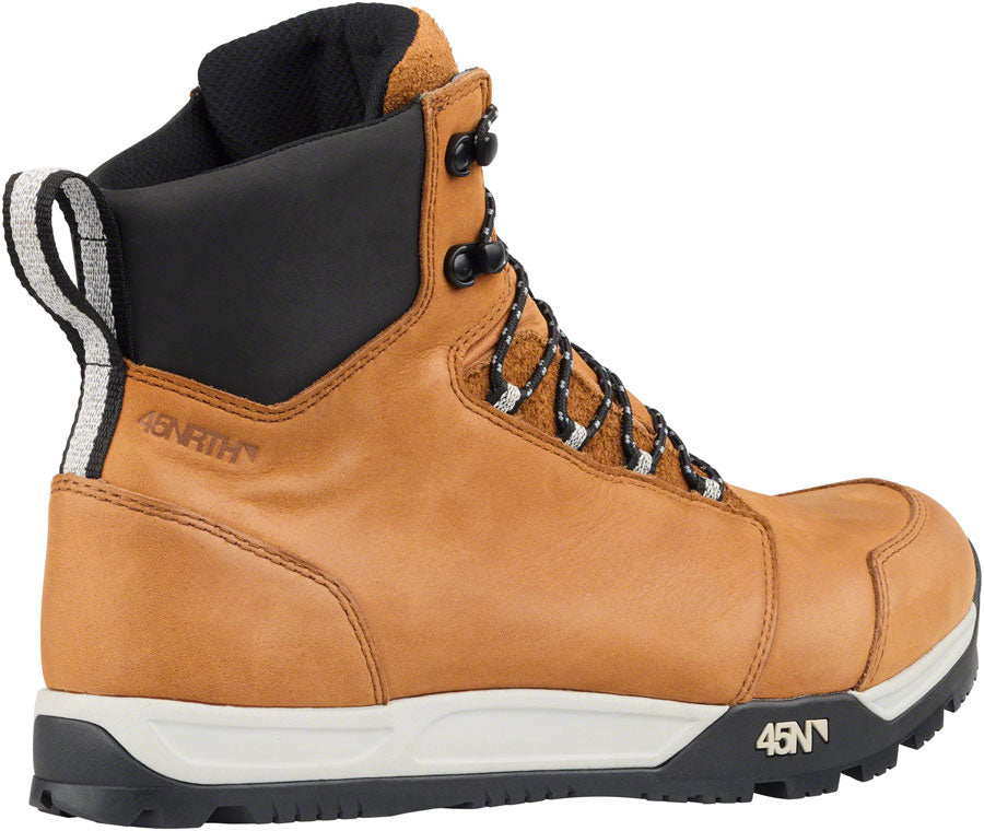 45NRTH Oland Cycling Boots - Waterproof Winter Bike Shoes for Men & Women, Size 38, Tan - Perfect for Cold Weather Commuting & Mountain Biking