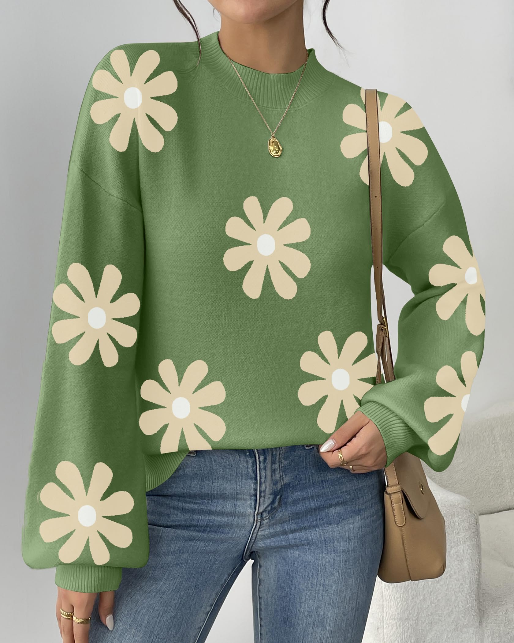 Zeagoo Women's 2025 Trendy Long Sleeve Turtleneck Pullover Sweater - Soft Lantern Knit Winter Top for Office, Dating & Casual Outfits | Fashionable Fall & Winter Clothing