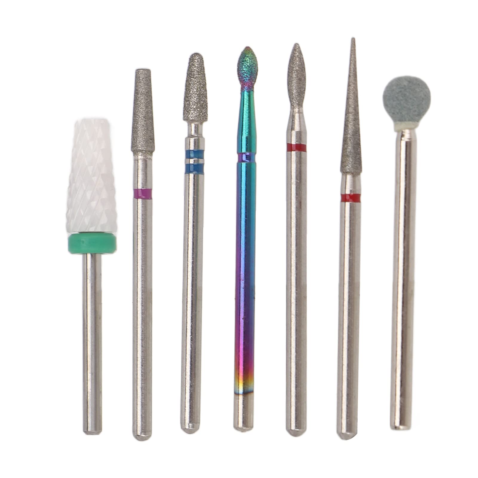 7pcs Tungsten Steel Nail Drill Bits Set - High Strength Fast Removal for Gel Nails | Portable Manicure & Pedicure Tools for Salon & Home Use