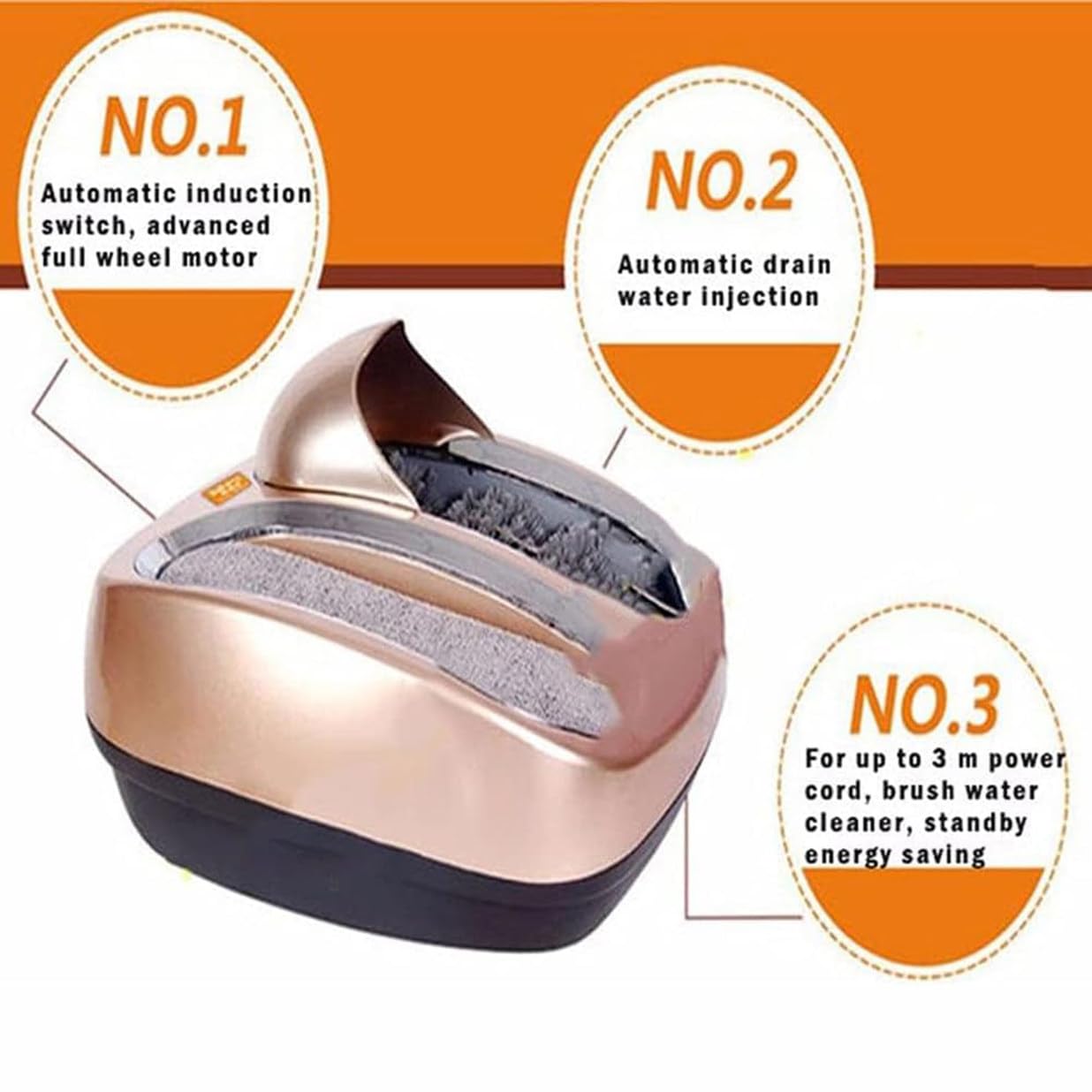80W Automatic Induction Shoe Polisher Machine - Electric Shoe Cleaner for Hotels, Sales Centers & Entrances - Replaces Shoe Covers - Red | Perfect for High-Traffic Commercial Spaces & Home Use