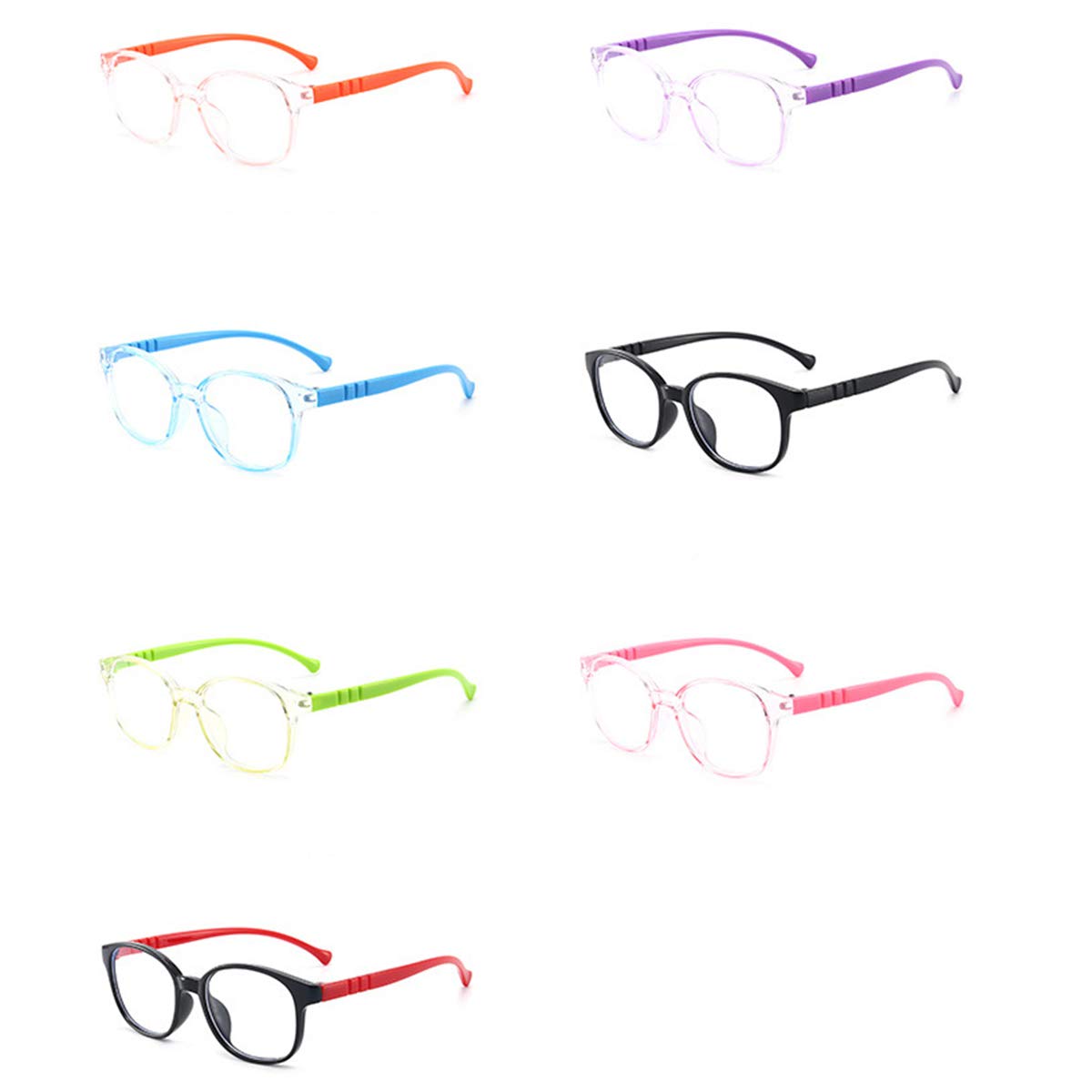 Blue Light Blocking Glasses for Kids - Comfortable Anti Eyestrain Computer Glasses with Fashionable Frame & Lightweight Design | Perfect for Online Classes, Gaming & Screen Time Protection