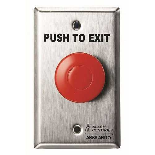 Alarm Controls TS 14R Request to Exit Button with Pneumatic Timer - 1.5