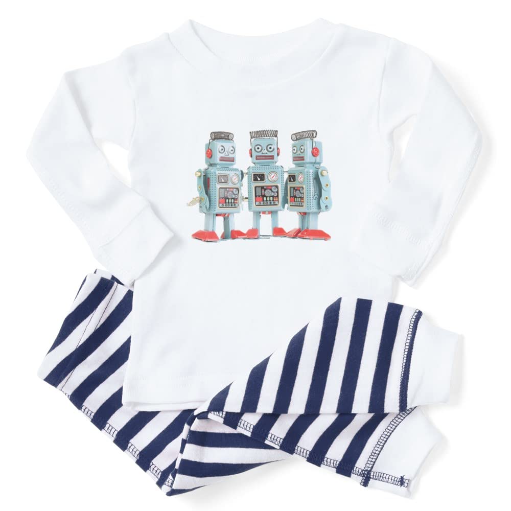 Vintage Baby & Toddler Long Sleeve Pajama Set - Soft Cotton Sleepwear for Boys & Girls - Cozy Winter Pajamas for Bedtime & Lounging
