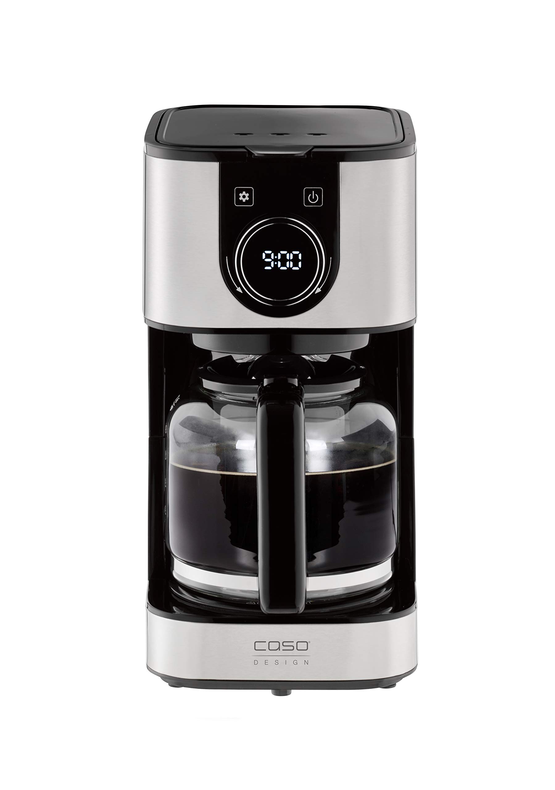 Caso Design 10-Cup Hot Brew Coffee Maker - Stainless Steel Compact Coffee Machine for Home, Office & Small Spaces | Fast Brewing & Easy to Use