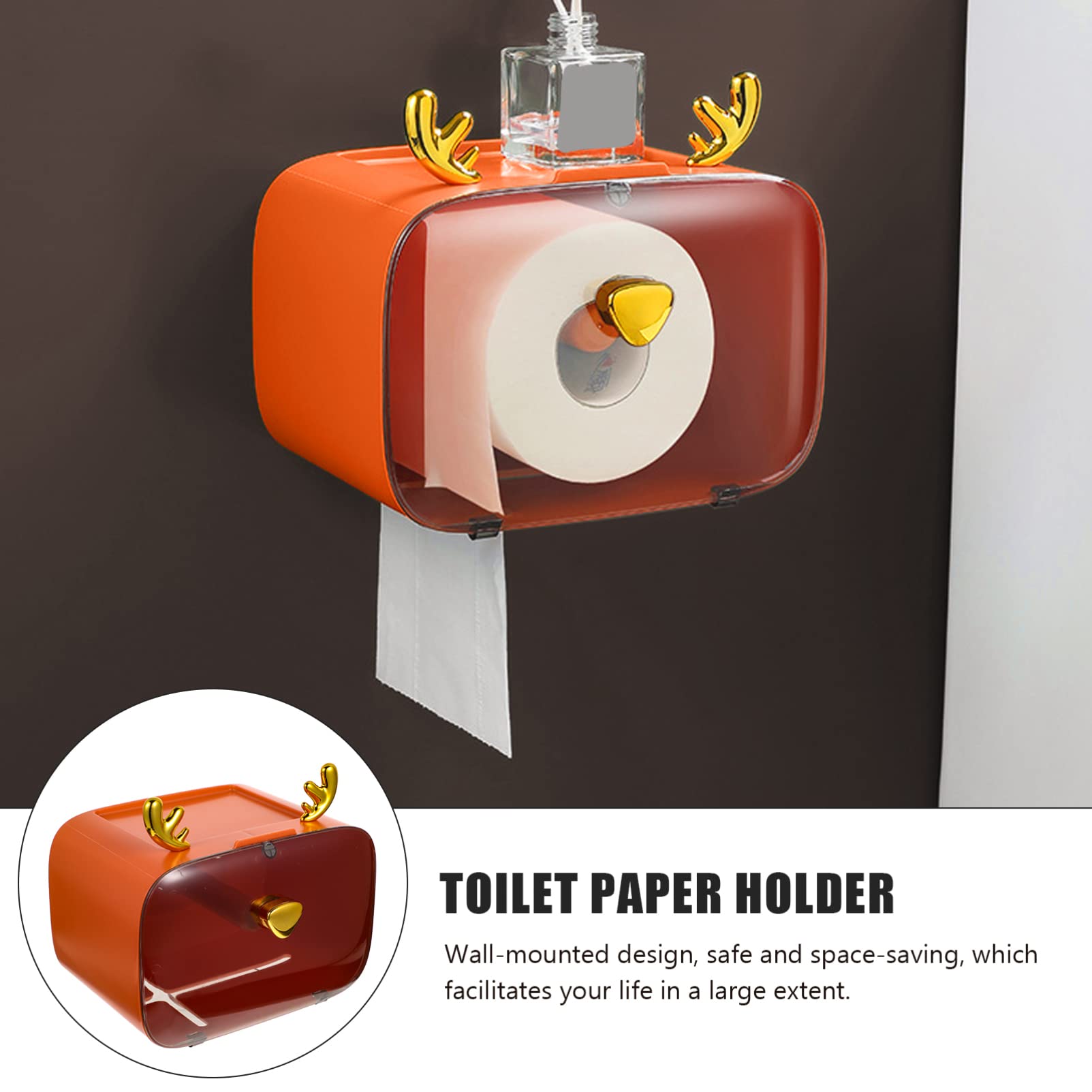 Gold Wall Mount Toilet Paper Holder & Paper Towel Dispenser - Elegant Roll Storage Rack for Bathroom, Kitchen, and Office Use